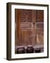 Wine Jars with Wood Screen in Huizhou-styled Architecture, Anhui Province, China-Keren Su-Framed Photographic Print