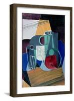 Wine Jug and Glass, 1916-Juan Gris-Framed Giclee Print