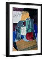 Wine Jug and Glass, 1916-Juan Gris-Framed Giclee Print