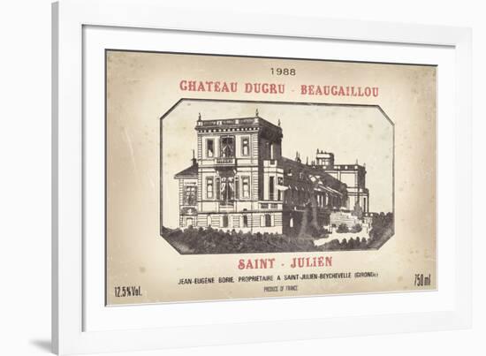 Wine Label III-The Vintage Collection-Framed Giclee Print