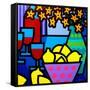 Wine, Lemons and Flowers-John Nolan-Framed Stretched Canvas