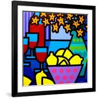 Wine, Lemons and Flowers-John Nolan-Framed Giclee Print