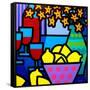 Wine, Lemons and Flowers-John Nolan-Framed Stretched Canvas