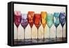 Wine Line-Sasha-Framed Stretched Canvas