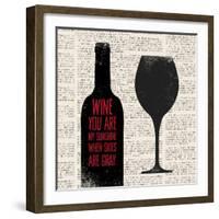 Wine Lino Print 2-Evangeline Taylor-Framed Art Print