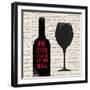 Wine Lino Print 2-Evangeline Taylor-Framed Art Print