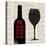 Wine Lino Print 2-Evangeline Taylor-Stretched Canvas