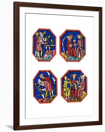 Wine Making, 13th Century-Thurwanger Freres-Framed Giclee Print