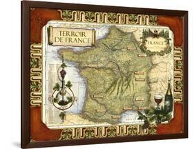 Wine Map of France-null-Framed Art Print