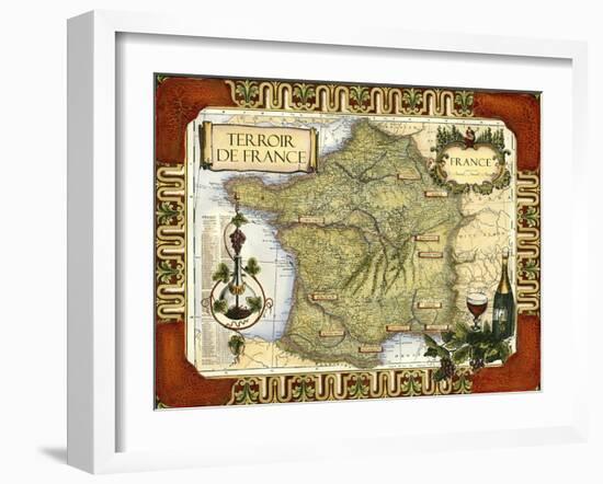 Wine Map of France-null-Framed Art Print