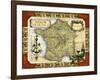 Wine Map of France-null-Framed Art Print