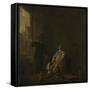 Wine Merchants Signboard: Tasting Wine, Vats of Wine-Aelbert Cuyp-Framed Stretched Canvas