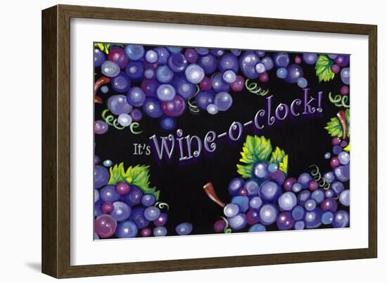 Wine O’ Clock Grapes-Cherie Roe Dirksen-Framed Giclee Print