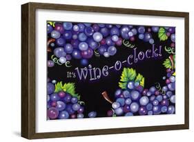 Wine O’ Clock Grapes-Cherie Roe Dirksen-Framed Giclee Print