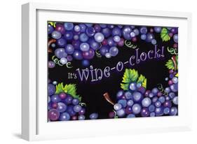 Wine O’ Clock Grapes-Cherie Roe Dirksen-Framed Giclee Print