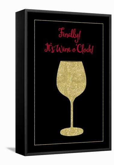 Wine O Clock-Tina Lavoie-Framed Stretched Canvas