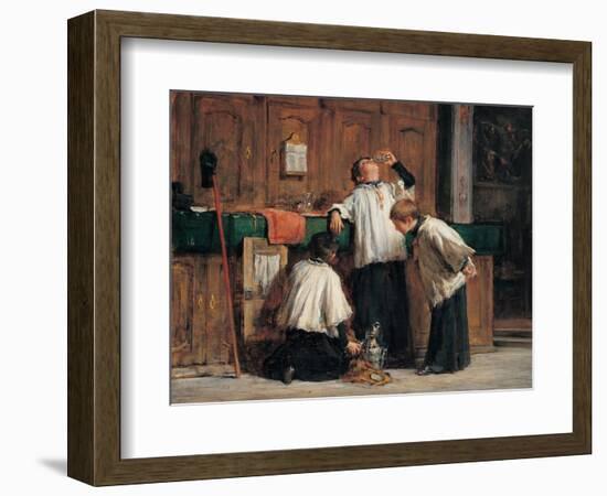 Wine of the Parish Priest-Demetrio Cosola-Framed Art Print