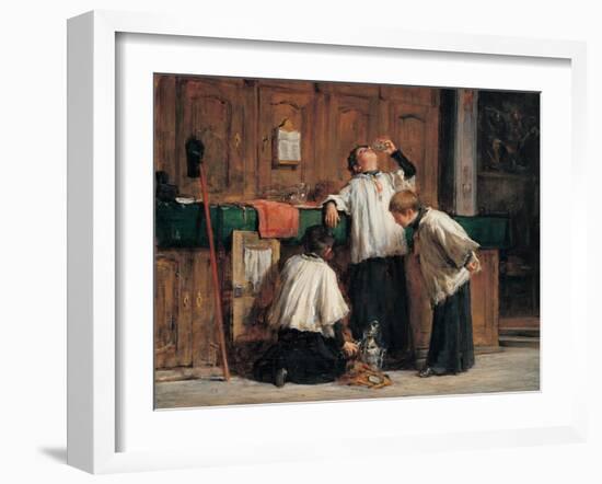 Wine of the Parish Priest-Demetrio Cosola-Framed Art Print