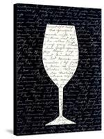 Wine on Black 1-Kimberly Allen-Stretched Canvas