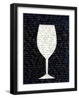 Wine on Black 1-Kimberly Allen-Framed Art Print