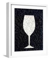 Wine on Black 1-Kimberly Allen-Framed Art Print