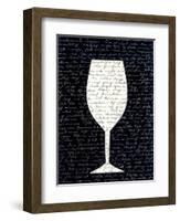 Wine on Black 1-Kimberly Allen-Framed Art Print