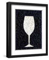 Wine on Black 1-Kimberly Allen-Framed Art Print