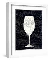 Wine on Black 1-Kimberly Allen-Framed Art Print