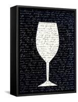 Wine on Black 1-Kimberly Allen-Framed Stretched Canvas