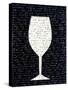 Wine on Black 1-Kimberly Allen-Stretched Canvas