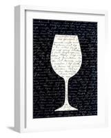 Wine on Black 3-Kimberly Allen-Framed Art Print