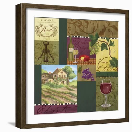 Wine Panels-Fiona Stokes-Gilbert-Framed Giclee Print