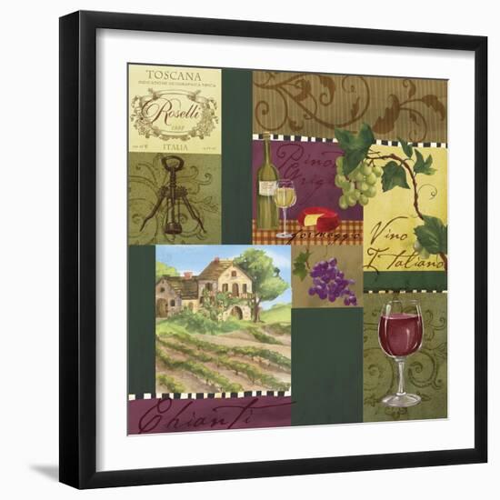 Wine Panels-Fiona Stokes-Gilbert-Framed Giclee Print