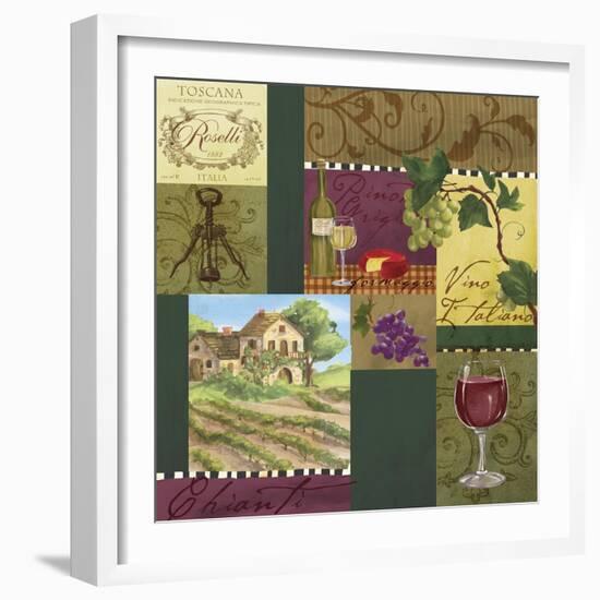 Wine Panels-Fiona Stokes-Gilbert-Framed Giclee Print