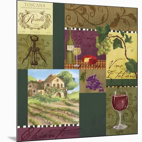 Wine Panels-Fiona Stokes-Gilbert-Mounted Giclee Print