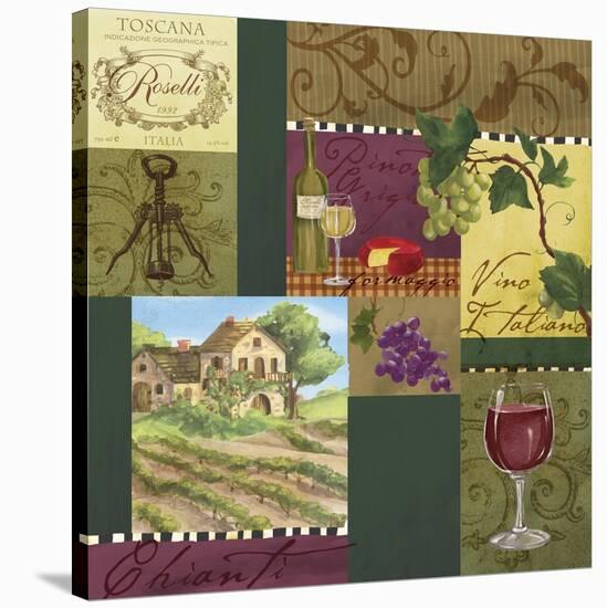 Wine Panels-Fiona Stokes-Gilbert-Stretched Canvas