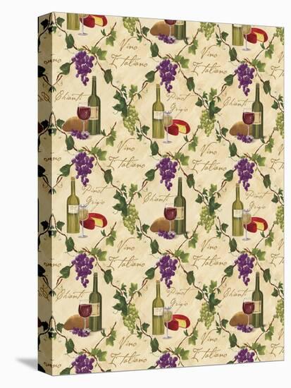 Wine Pattern 1-Fiona Stokes-Gilbert-Stretched Canvas