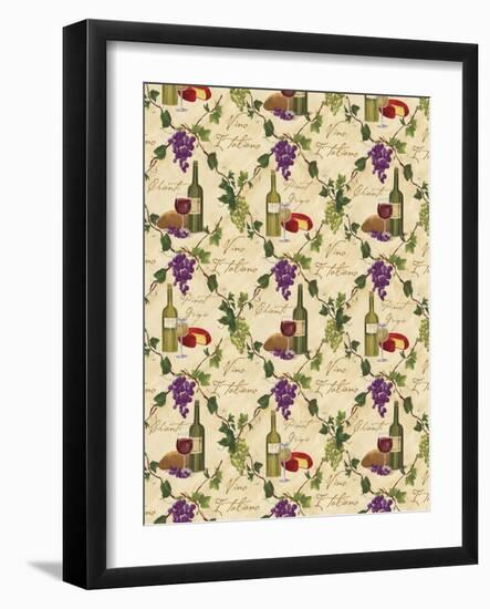 Wine Pattern 1-Fiona Stokes-Gilbert-Framed Giclee Print