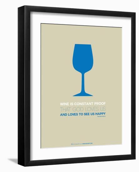 Wine Poster Blue-NaxArt-Framed Art Print