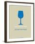 Wine Poster Blue-NaxArt-Framed Art Print