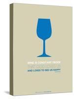 Wine Poster Blue-NaxArt-Stretched Canvas