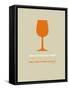 Wine Poster Orange-NaxArt-Framed Stretched Canvas