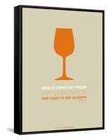 Wine Poster Orange-NaxArt-Framed Stretched Canvas