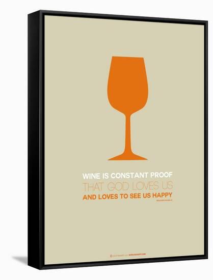 Wine Poster Orange-NaxArt-Framed Stretched Canvas