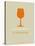 Wine Poster Orange-NaxArt-Stretched Canvas