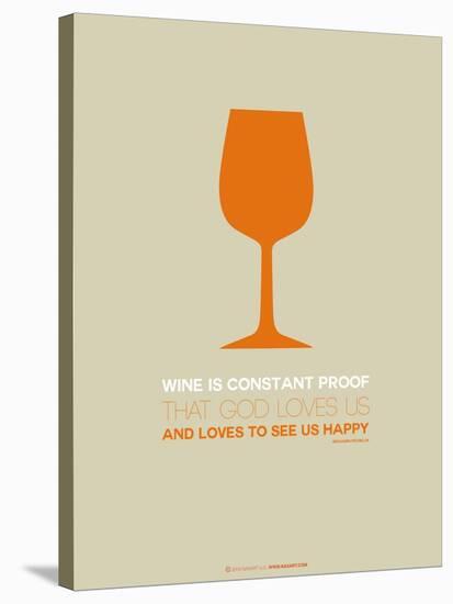 Wine Poster Orange-NaxArt-Stretched Canvas