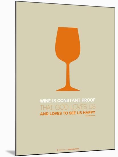 Wine Poster Orange-NaxArt-Mounted Art Print