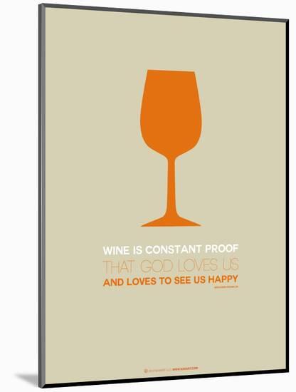 Wine Poster Orange-NaxArt-Mounted Art Print