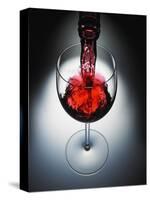 Wine poured in glass-Newmann-Stretched Canvas