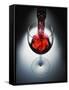Wine poured in glass-Newmann-Framed Stretched Canvas